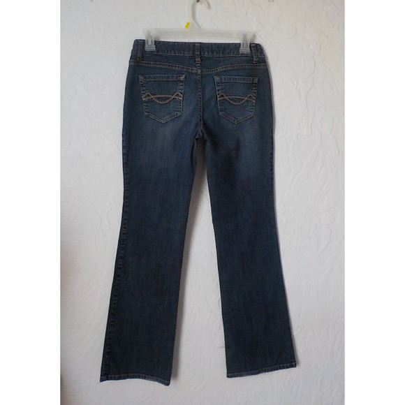 Y2K Blue Jeans Denim Bootcut Low Rise Women sz 5R Stretch 28x32 Mossimo Cowgirl - Picture 2 of 6